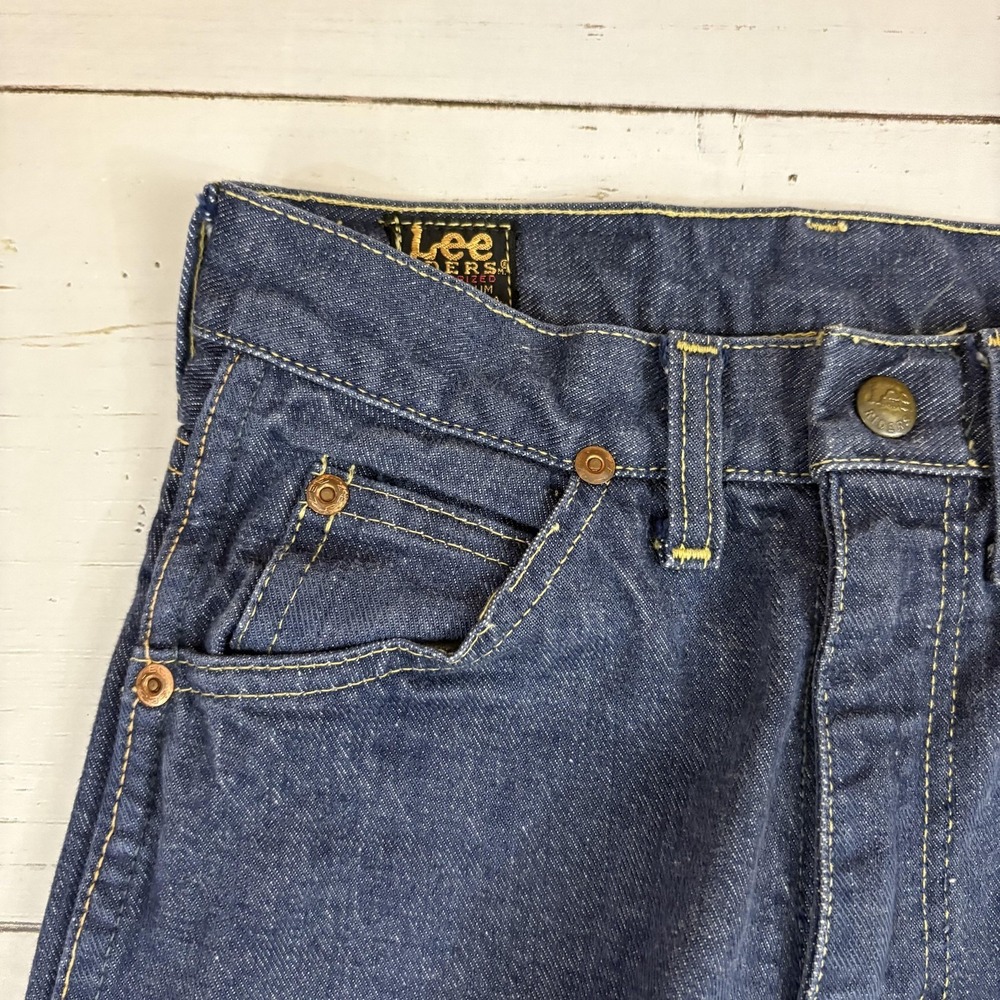 Vintage Lee Riders Jeans Boys 12 Slim Blue Denim Sanforized Made In USA 24x27 - Picture 4 of 10